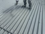 【工場】スレート屋根 　塗装補強工事(広島県山県郡)